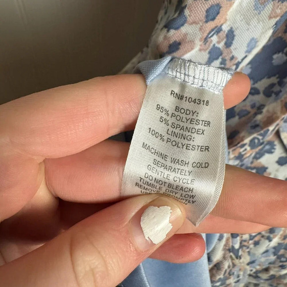 Allison Brittney floral wrap maxi dress belted short sleeve lined size small J30 - Picture 7 of 7